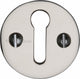 Round Open Escutcheon Key Hole Cover - Polished Nickel