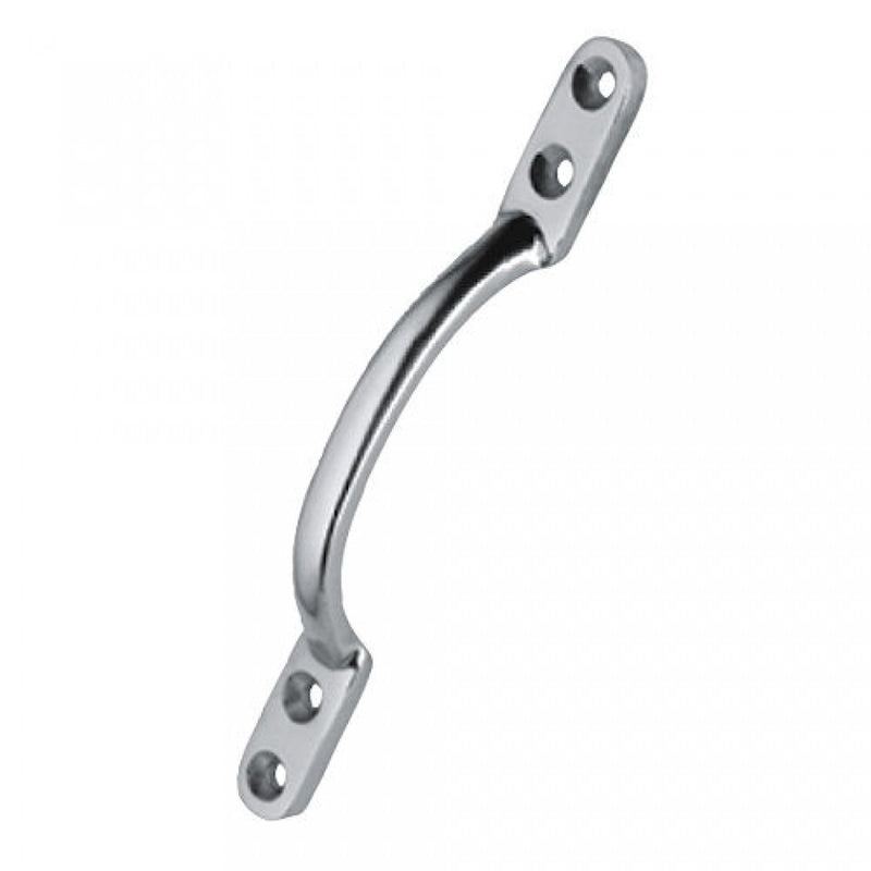 Sash Window D Handle - Face Fix Pattern - Polished Chrome