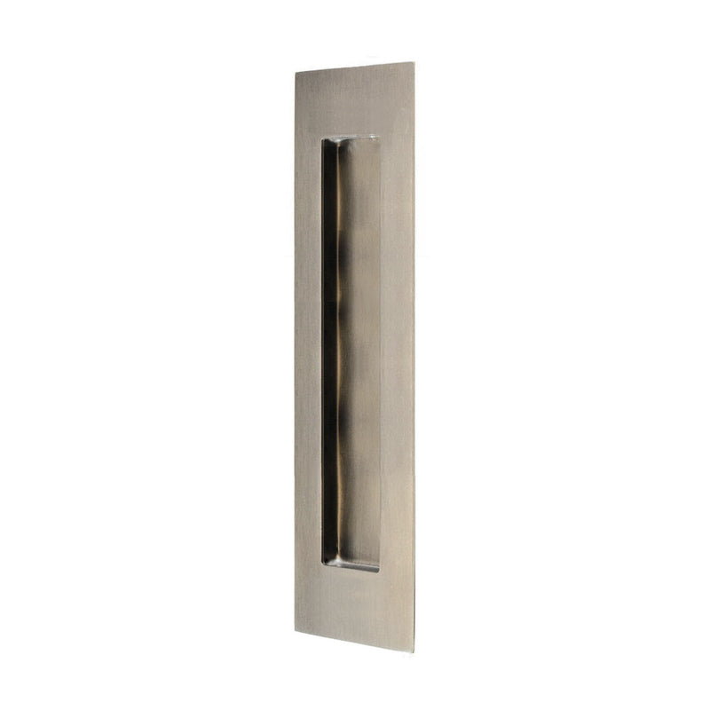 Large Rectangular Design Flush Pull Handle For Sliding Doors - 220mm Long x 55mm Wide - Satin Stainless Steel