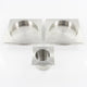Square Design Flush Pull Handle Set For Sliding Pocket Doors - Satin Stainless Steel