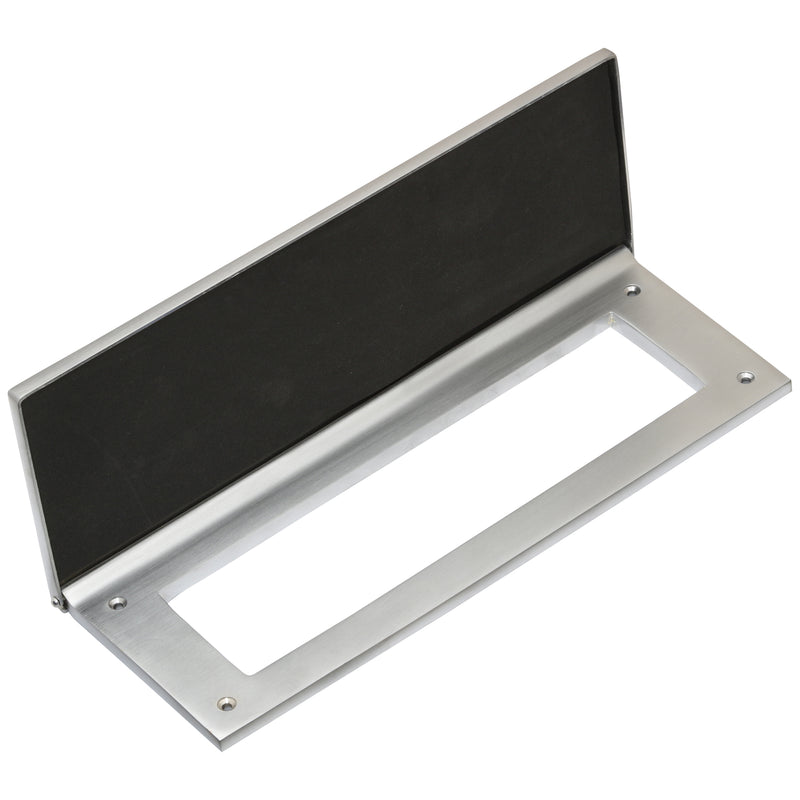 Internal Door Tidy with Draught Excluder - Two Sizes - Satin Chrome