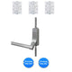Single Fire Escape Door With External Lock - Ironmongery Kit - Satin Stainless Steel / Silver Ironmongery