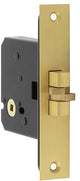 Sliding Door - Bathroom Claw Lock - 76mm Case Depth - Satin Brass (Lacquered)