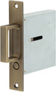 Pocket Door Pop Out Edge Pull - Spring Loaded - 88mm Case Depth - Antique Brass (Lacquered)