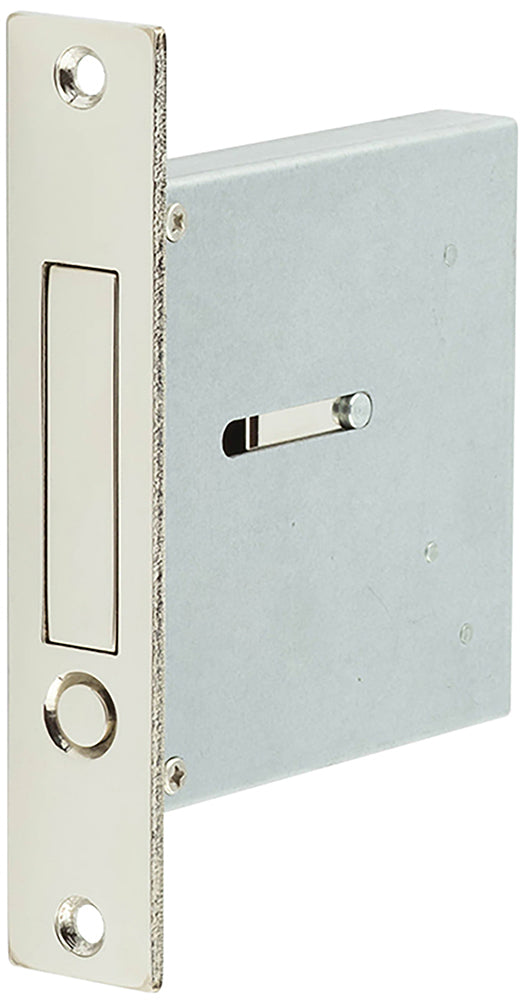 Pocket Door Pop Out Edge Pull - Spring Loaded - 88mm Case Depth - Polished Chrome - Closed