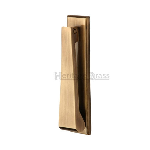 Traditional Slim Door Knocker - Antique Brass