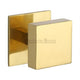 Traditional Square Centre Door Knob - Polished Brass (Lacquered)