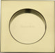 Squared Flush Pull Handle For Sliding Pocket Doors - 63mm x 63mm - Polished Brass (Lacquered)