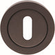 Standard Profile Escutcheon On Concealed Fix Round Rose - 52mm x 7mm - Matt Black