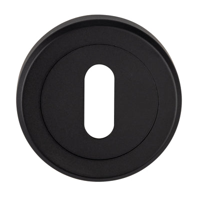 Standard Profile Escutcheon On Concealed Fix Round Rose - Matt Black