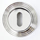 Standard Profile Escutcheon With Reeded Rose - 53mm x 10mm - Polished Nickel