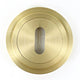 Standard Profile Escutcheon With Stepped Rose - 53mm x 10mm - Satin Brass (Lacquered)