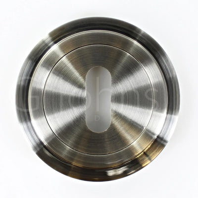 Standard Profile Escutcheon With Stepped Rose - 53mm x 10mm - Satin Nickel