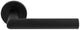 Straight Tubular Round Rose Lever Handles - Suitable For Use With FD30 / FD60 Fire Doors - Matt Black