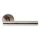 T-Bar Design Round Rose Lever Handles - Suitable For Use With FD30 / FD60 Fire Doors - Satin Stainless Steel