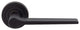 Tapered Design Lever Door Handles With Round Rose - Matt Black - Suitable For Use With FD30 / FD60 Fire Doors