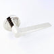 Tapered Pattern Lever Handles With Stepped Round Rose - Suitable For Use With FD30 / FD60 Fire Doors - Polished Nickel