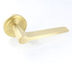 Tapered Pattern Lever Handles With Stepped Round Rose - Suitable For Use With FD30 / FD60 Fire Doors - Satin Brass (Lacquered)