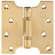 Thrust Bearing Parliament Hinges - Grade 13 - Fire Rated - CE / UKCA Marked - Certifire Approved - 120kg Weight Limit - 102mm x 50mm x 102mm - Satin Brass Plated