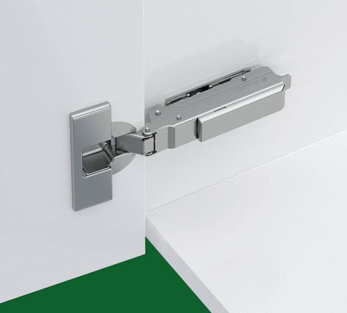 Overlay Hinge With Soft Close For Up To 36mm Thick Doors (And Up To 19mm Overlay) + 0mm Mounting Plate