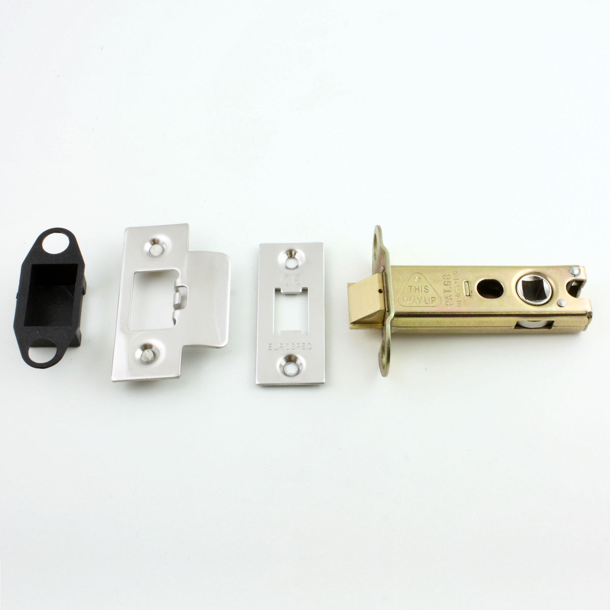 Heavy Duty Double Sprung Tubular Mortice Latch  CE Marked - Suitable For Use On Fire Doors - Polished Stainless Steel (Shiny Finish) - G Johns & Sons Ltd - Architectural Ironmongery