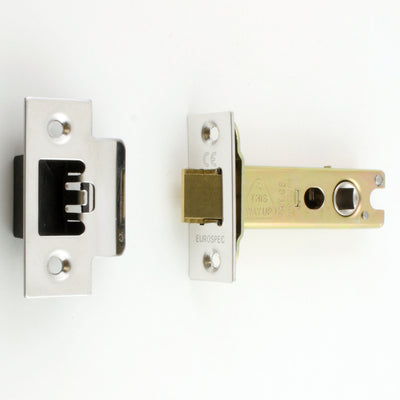 Architectural Quality Double Sprung Tubular Mortice Latch - CE / UKCA Marked - Fire Rated - Certifire Approved - Polished Stainless Steel