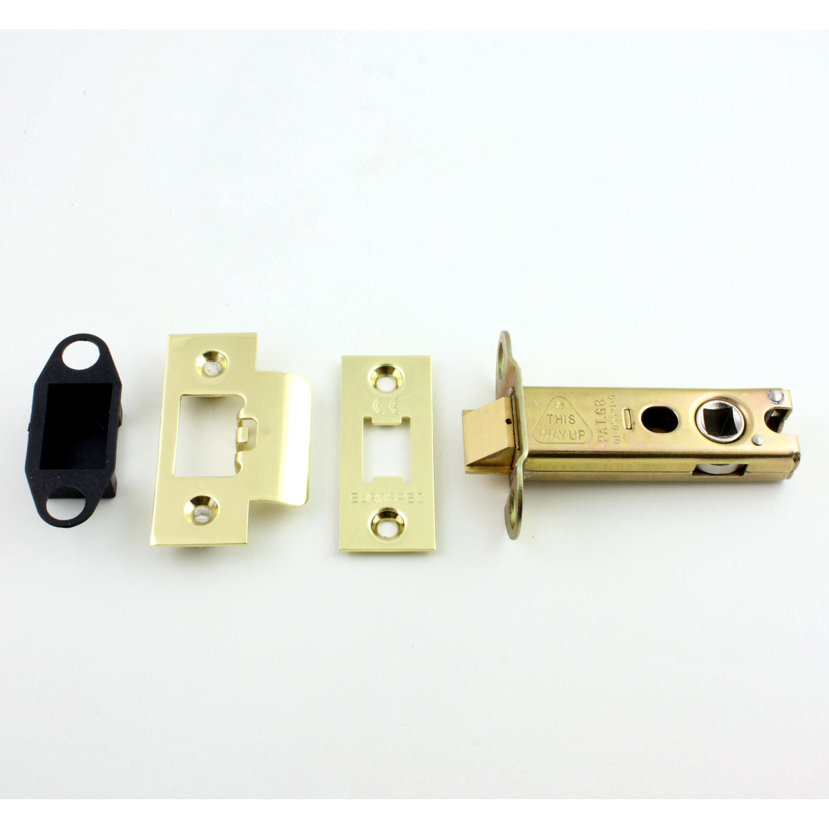 Heavy Duty Double Sprung Tubular Mortice Latch  CE Marked - Suitable For Use On Fire Doors - PVD Brass - G Johns & Sons Ltd - Architectural Ironmongery