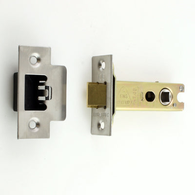 Architectural Quality Double Sprung Tubular Mortice Latch - CE / UKCA Marked - Fire Rated - Certifire Approved - Satin Stainless Steel