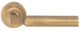 Tubular Lever Door Handles With Square Section Neck With Round Rose - Antique Brass (Lacquered) - Suitable For Use With FD30 / FD60 Fire Doors