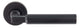 Tubular Lever Door Handles With Square Section Neck With Round Rose - Matt Black - Suitable For Use With FD30 / FD60 Fire Doors