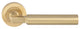 Tubular Lever Door Handles With Square Section Neck With Round Rose - Satin Brass (Lacquered) - Suitable For Use With FD30 / FD60 Fire Doors