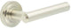 Tubular Pattern Lever Handles With Stepped Ends On Stepped Round Rose - Suitable For Use With FD30 / FD60 Fire Doors - Satin Nickel