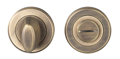 Turn & Release On Concealed Fix Round Rose - Antique Brass (Lacquered)
