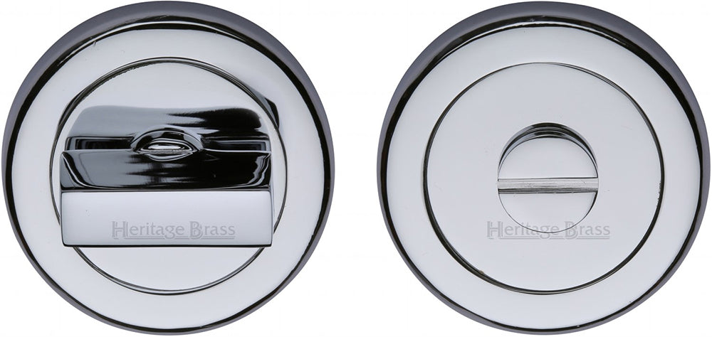 Turn & Release On Round Rose - Polished Chrome
