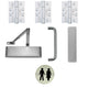 Unisex WC Lobby / Entrance Door - Ironmongery Kit - For Non Fire Rated Doors - Satin Stainless Steel Ironmongery