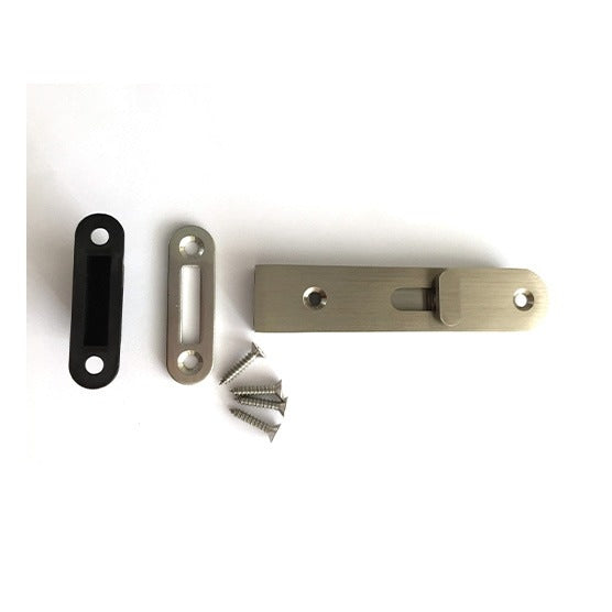 Flush Bolt To Suit Huskyfold 30 Kits - 110mm x 24mm - Satin Nickel