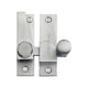 Straight Arm Looking Sliding Sash Window Fastener With Round Knob - Satin Chrome