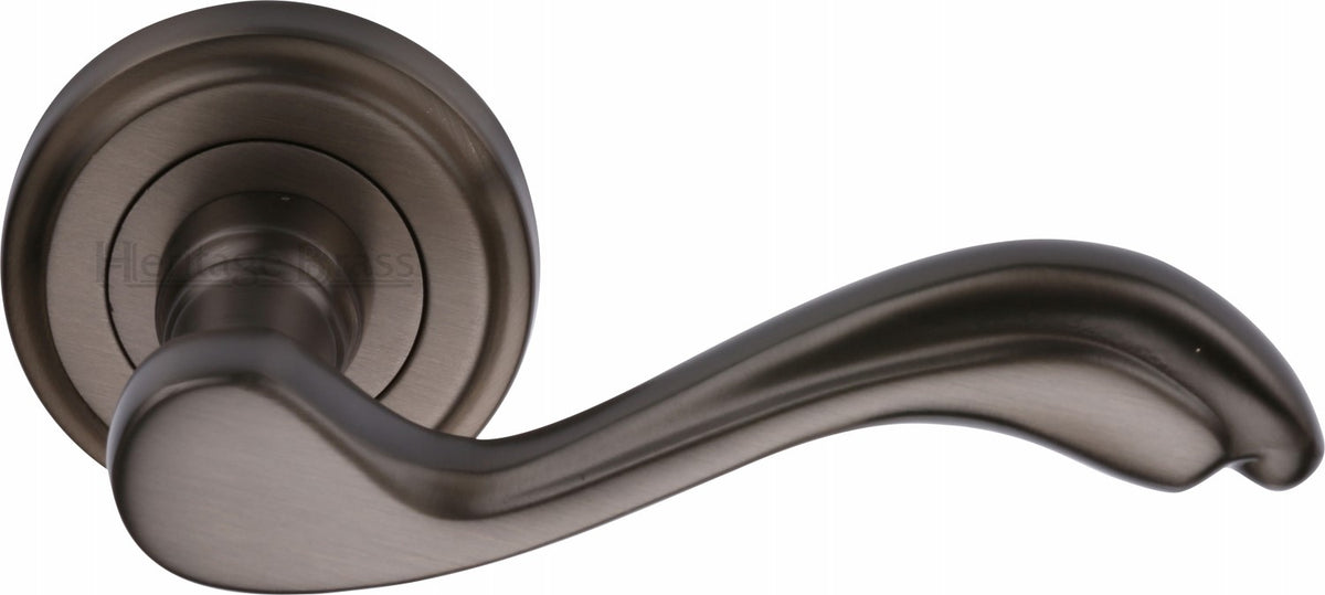 Lisboa - Round Rose Lever Handles Only - Matt Bronze
