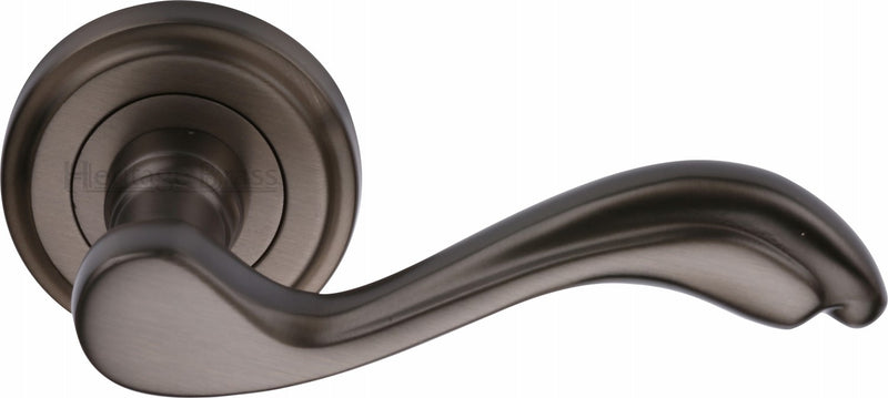 Lisboa - Round Rose Lever Handles Only - Matt Bronze