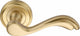 Lisboa - Round Rose Lever Handles Only - Satin Brass (Lacquered)