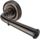 Colonial - Round Rose Lever Handles Only - Matt Bronze (Lacquered)