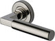 Bauhaus - Round Rose Lever Handles Only - Polished Nickel