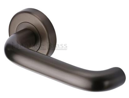Harmony Round Rose Safety Lever Handle - Matt Bronze