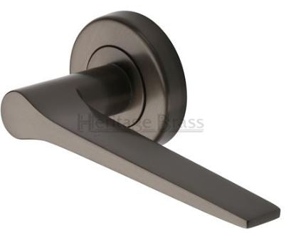 Gio Round Rose Lever Handle - Matt Bronze