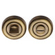 Colonial Bathroom Turn & Release Set - 53mm x 10mm - Antique Brass (Gloss Lacquered)