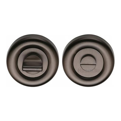Colonial Bathroom Turn & Release Set - 53mm x 10mm - Matt Bronze (Lacquered)