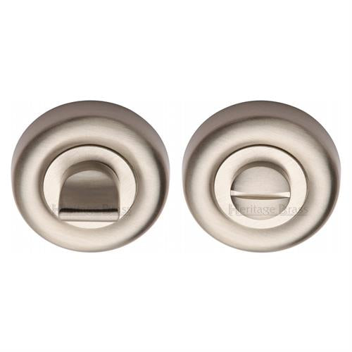Colonial Bathroom Turn & Release Set - 53mm x 10mm - Satin Nickel