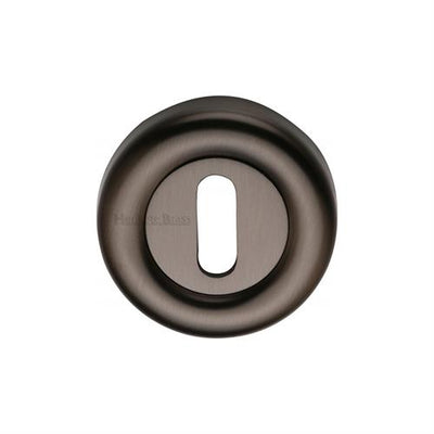 Colonial Standard Profile Round Escutcheon 53mm x 10mm - Matt Bronze (Lacquered)
