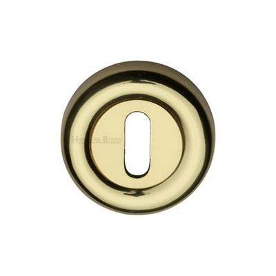 Colonial Standard Profile Round Escutcheon 53mm x 10mm - Polished Brass (Lacquered)