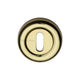 Colonial Standard Profile Round Escutcheon 53mm x 10mm - Polished Brass (Lacquered)
